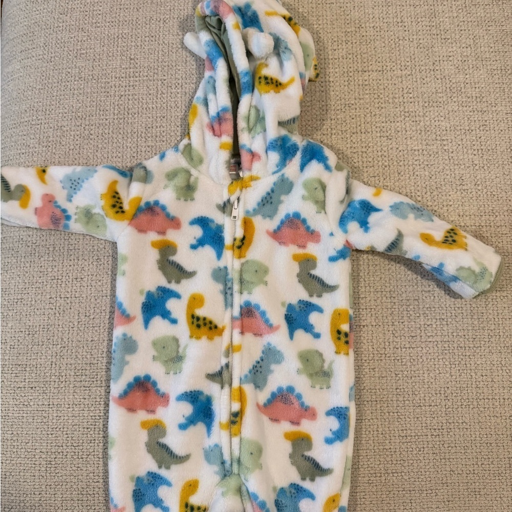 Colorful Dinosaur Print Kids Footie - Picture 1 of 4